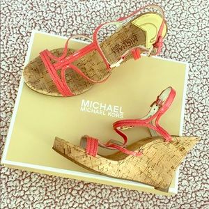 Michael Kors Cicely Wedge Heels in Watermelon